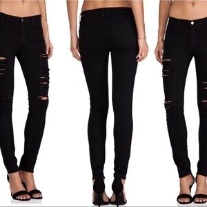 Frame Denim Black Skinny Jeans like new.